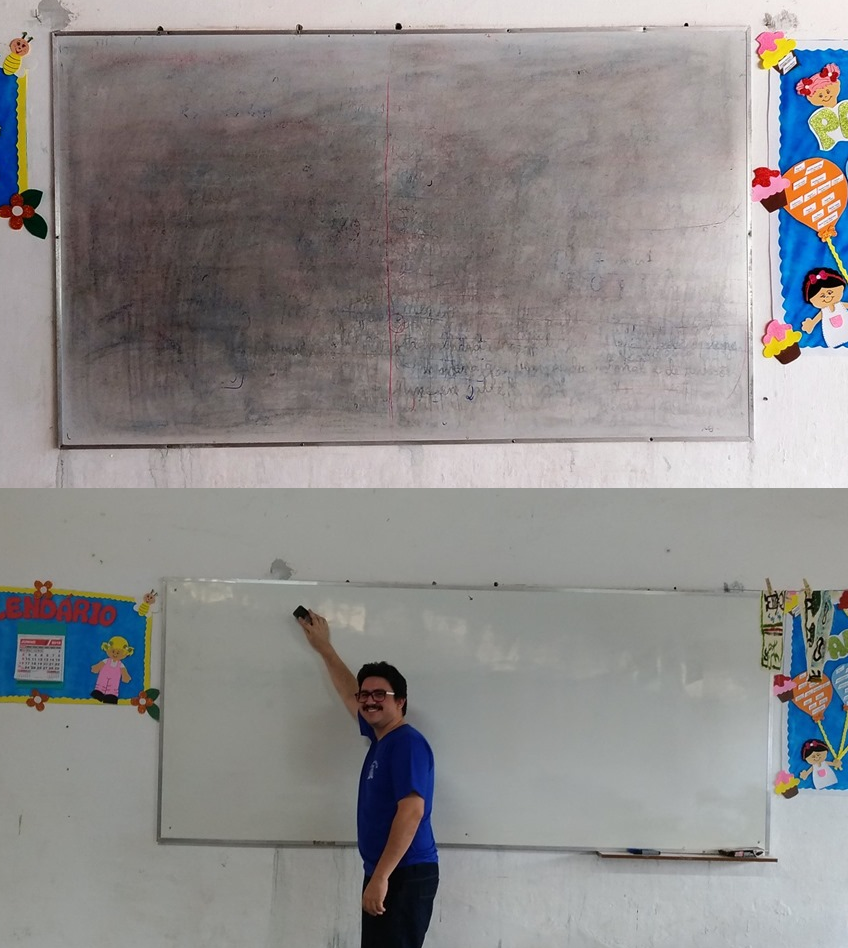 Professor compra quadro com o próprio dinheiro para ajudar alunos em escola municipal do Piauí